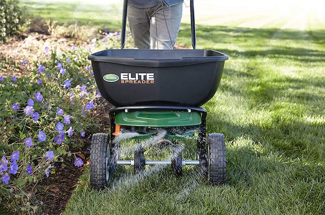 Scotts Elite Spreader In Action